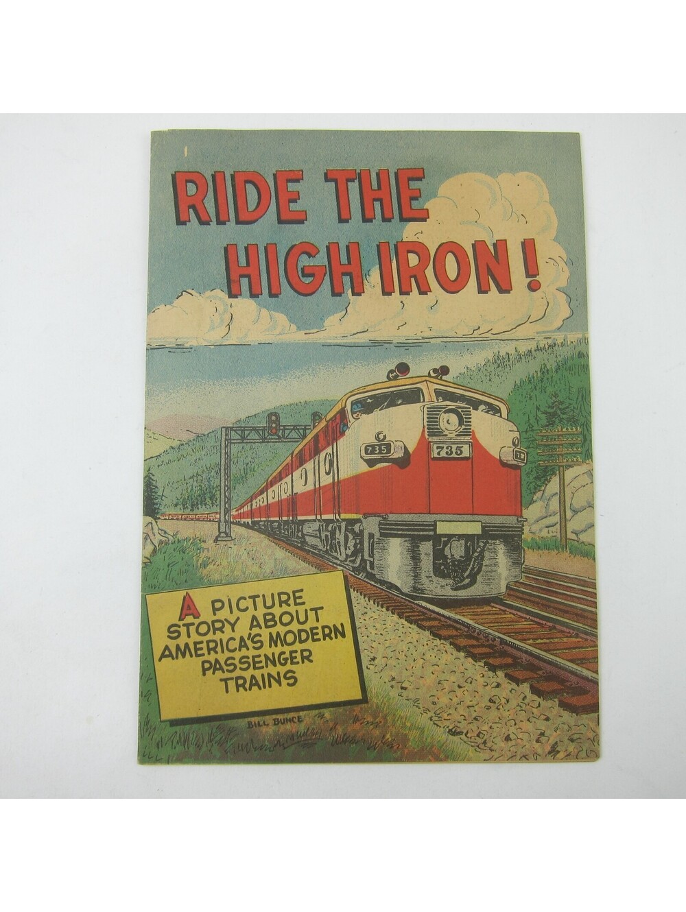 Railroad Comic Book Ride the High Iron America's Passenger Trains Vintage 1955